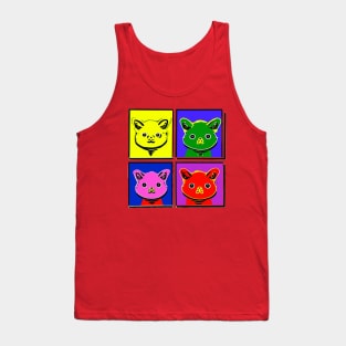 Cute Animals Andy Warhol Style Tank Top